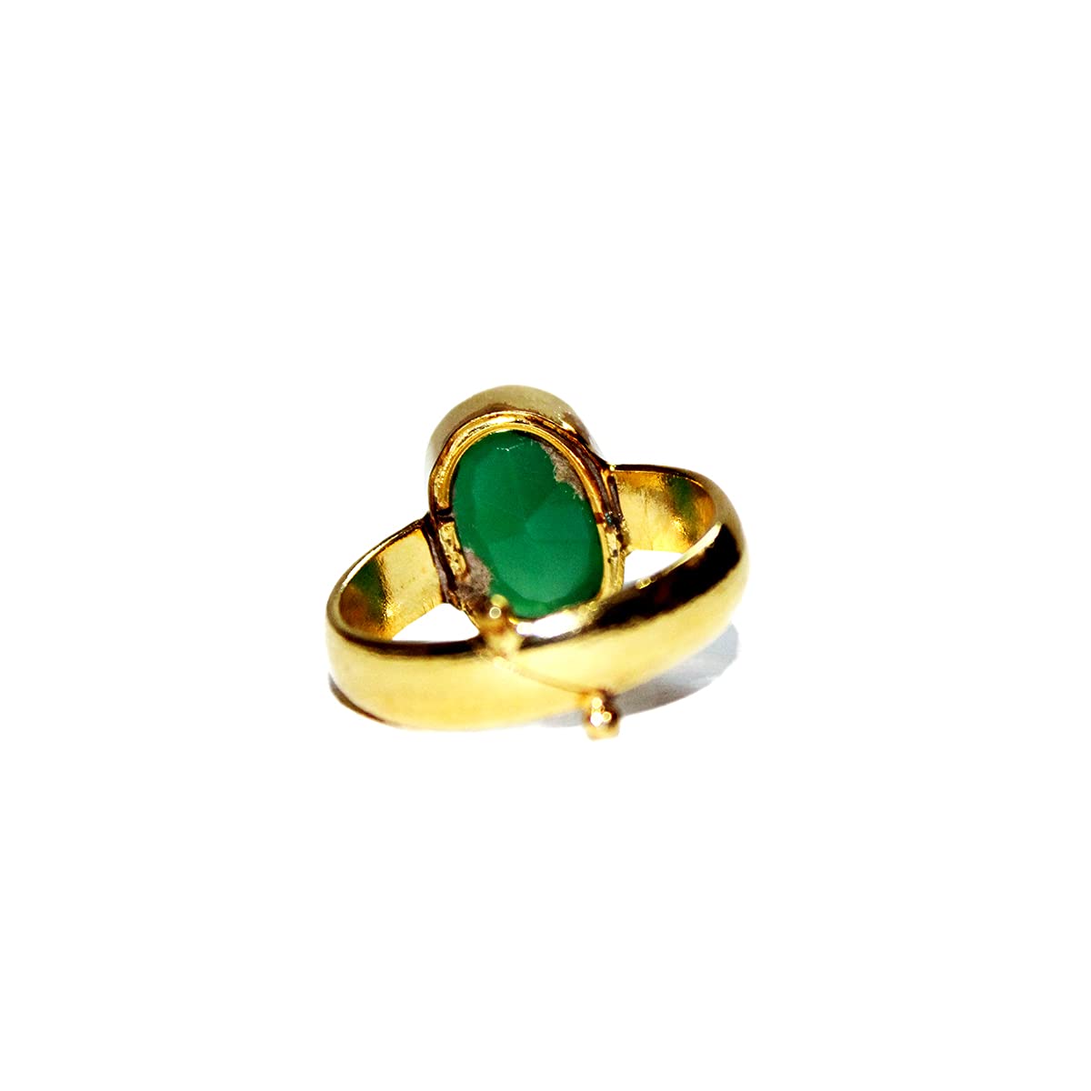 1 GRAM GOLD FORMING GREEN (PANNA) DIAMOND RING FOR MEN DESIGN A-18 – Radhe  Imitation